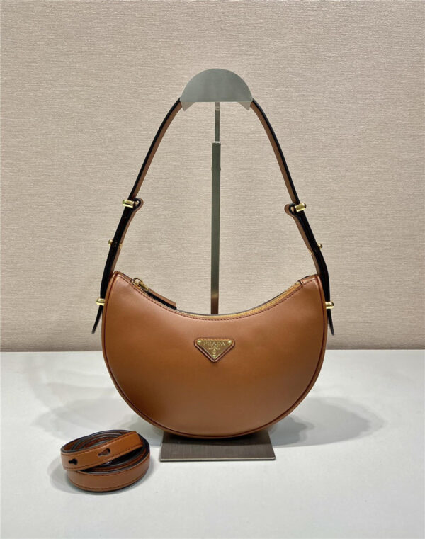 prada moon leather shoulder bag