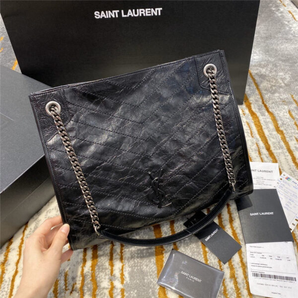 ysl niki large shopping bag black