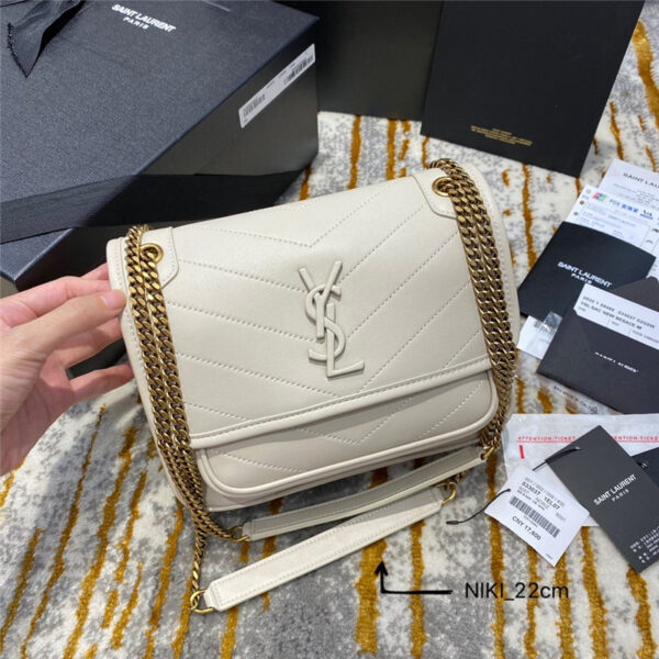 ysl niki lambskin white