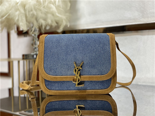 ysl solferino suede denim bag