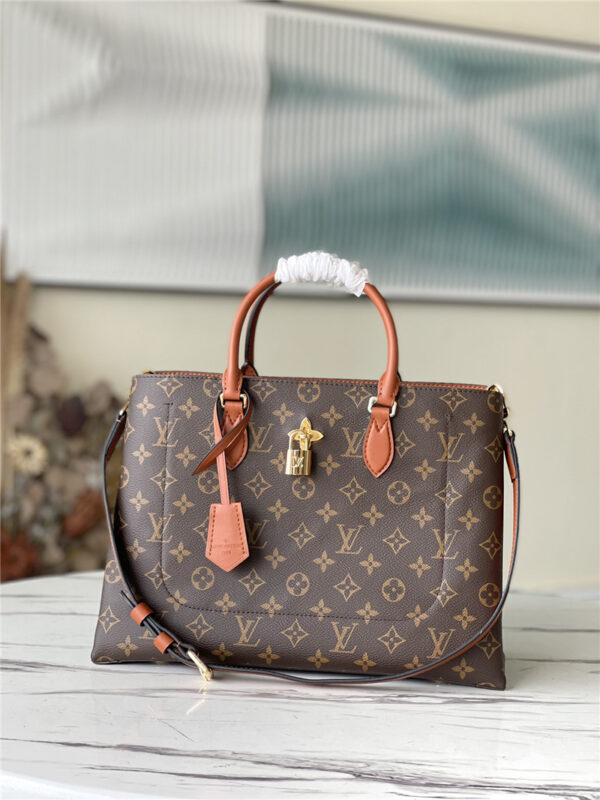 louis vuitton lv tote monogram flower bag