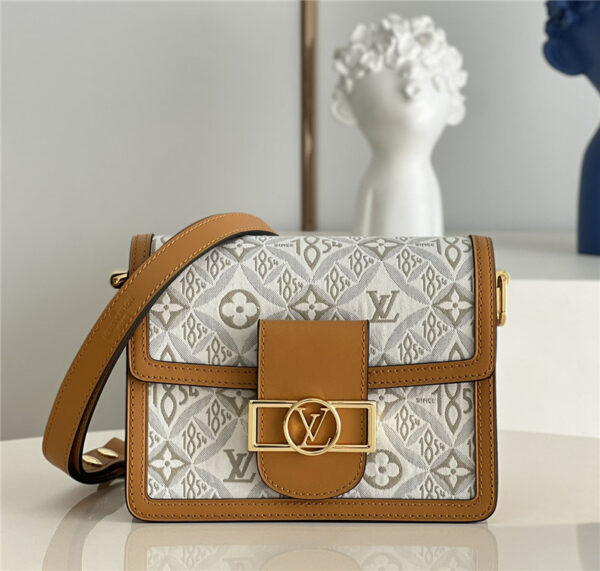 louis vuitton lv dauphine small white monogram canvas bag