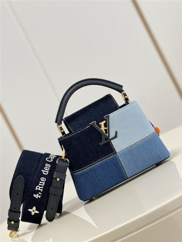 louis vuitton lv capucines mini denim bag