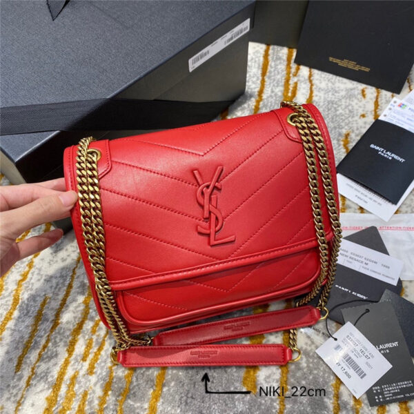 ysl niki lambskin red